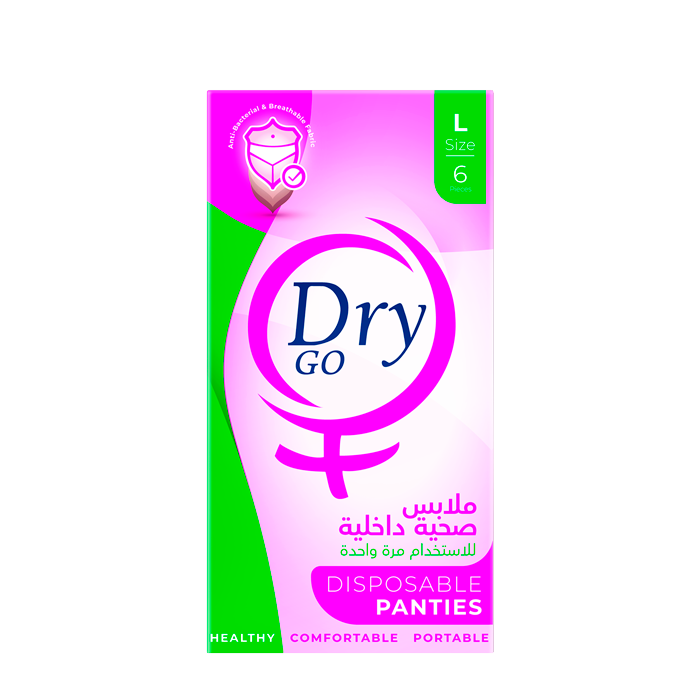 Dry Go Disposable Panties, 6 Pieces, Size L