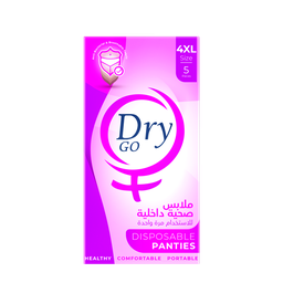 [13306] Dry Go Disposable Panties, 5 Pieces, Size 4XL