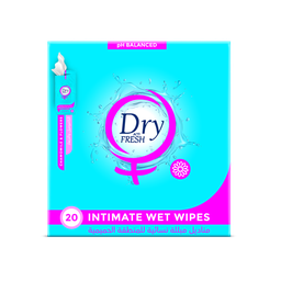 [13204] Dry Fresh Feminine Wipes, Flowers 20 wipes