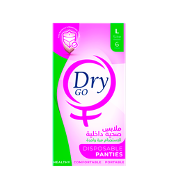 [13302] Dry Go Disposable Panties, 6 Pieces, Size L
